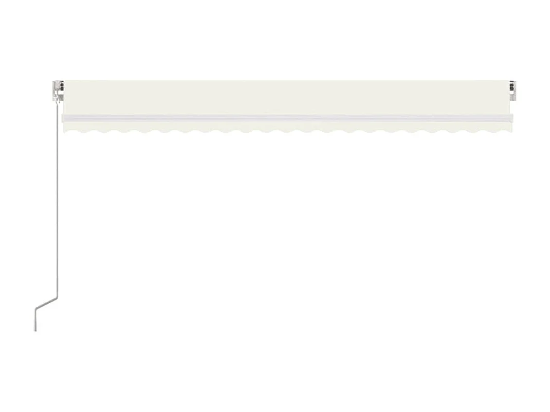Tenda da Sole Retrattile Manuale LED 500x350 cm Crema