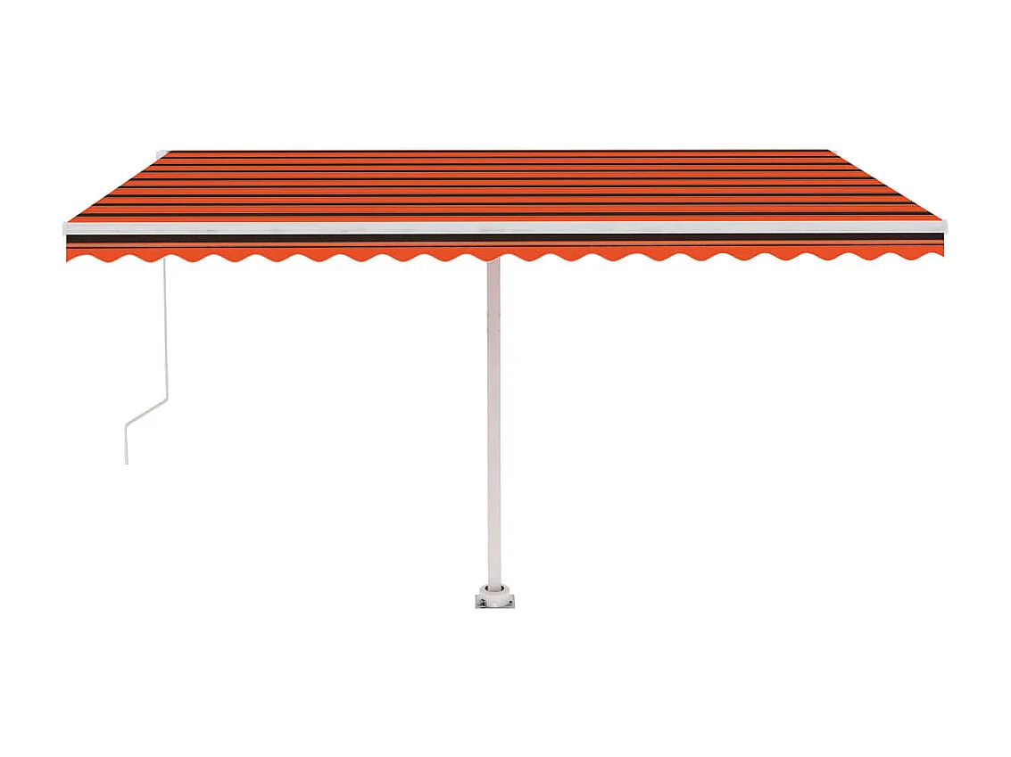 Auvent manuel rétractable sur pied 400x350 cm Orange et marron