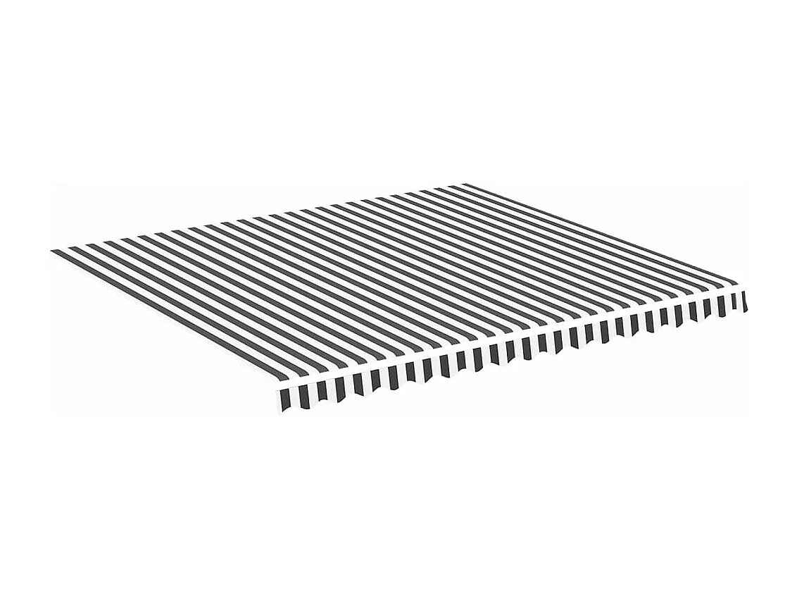 Tissu de remplacement pour auvent Anthracite et blanc 4x3,5 m