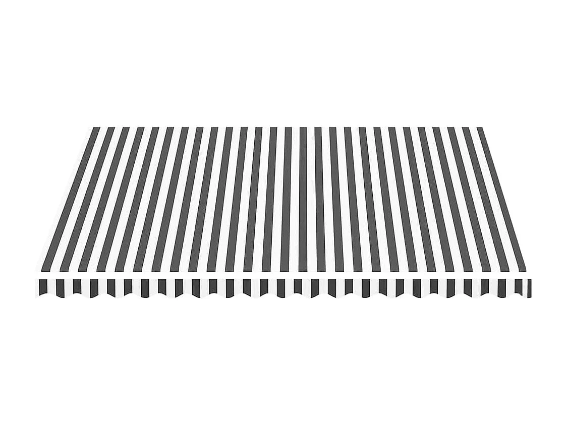 Tissu de remplacement pour auvent Anthracite et blanc 4x3,5 m