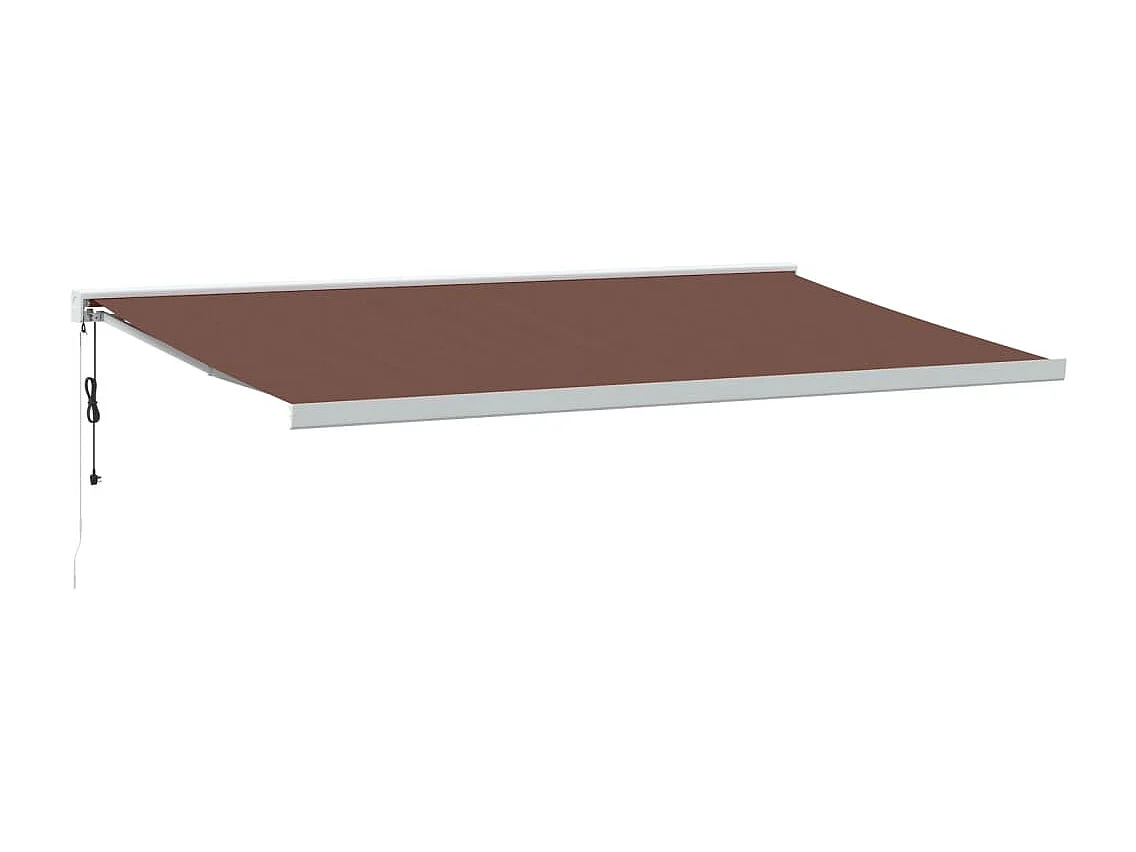 Toldo retrátil automático 500x300 cm castanho