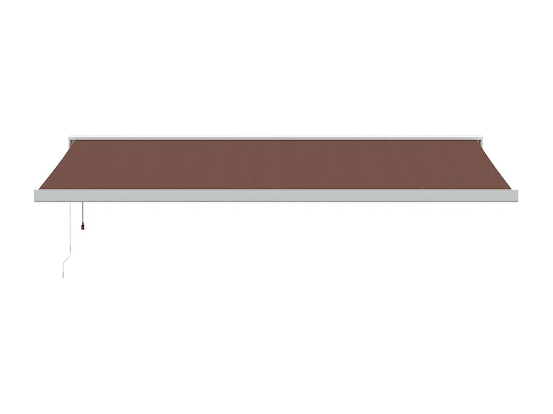 Toldo retrátil automático 500x300 cm castanho