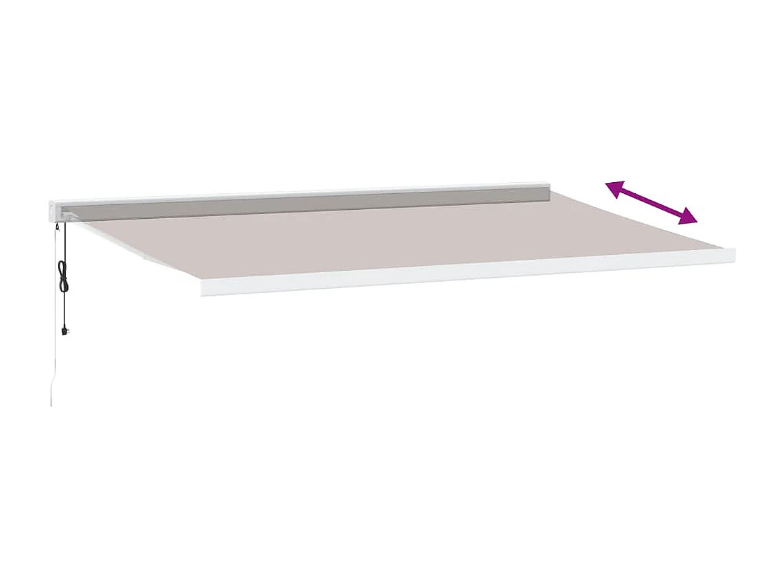 Toldo retrátil automático 500x300 cm castanho