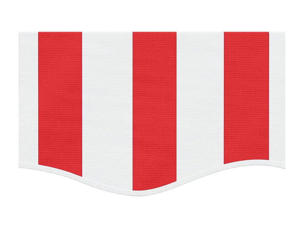 Tela de cenefa de toldo de repuesto rayas rojo y blanco 6 m
