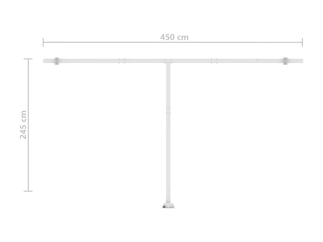 Toldo automático LED sensor de viento amarillo blanco 500x300cm