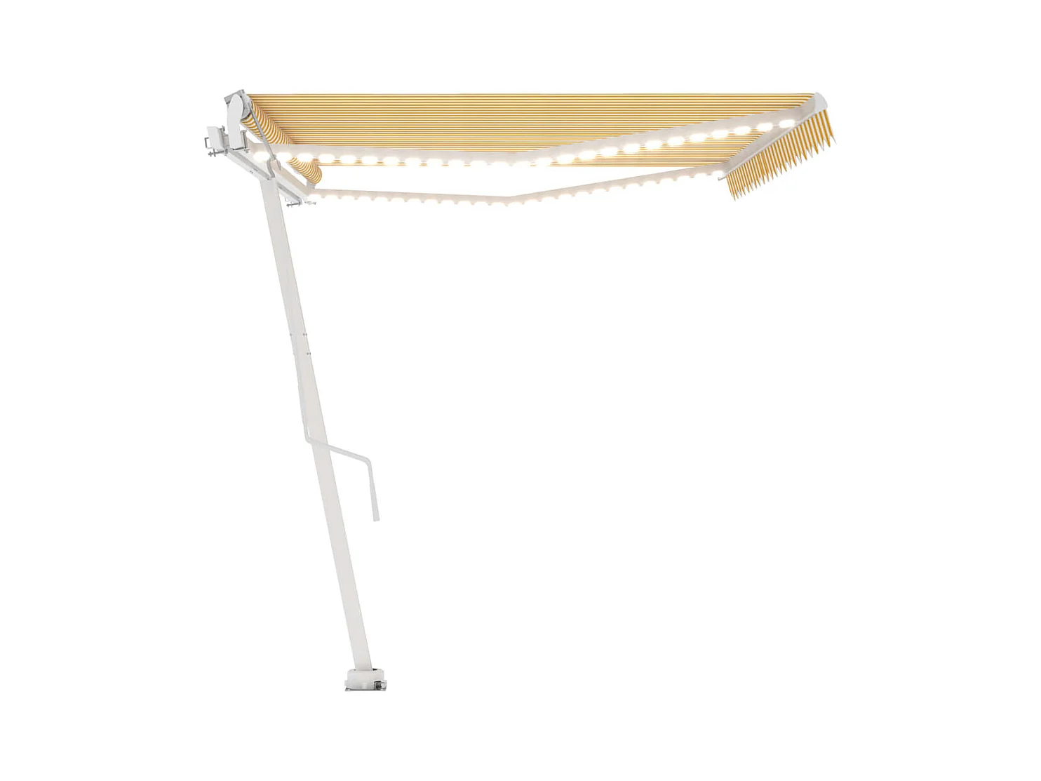 Auvent automatique capteur de vent/LED 500x300cm Jaune et blanc