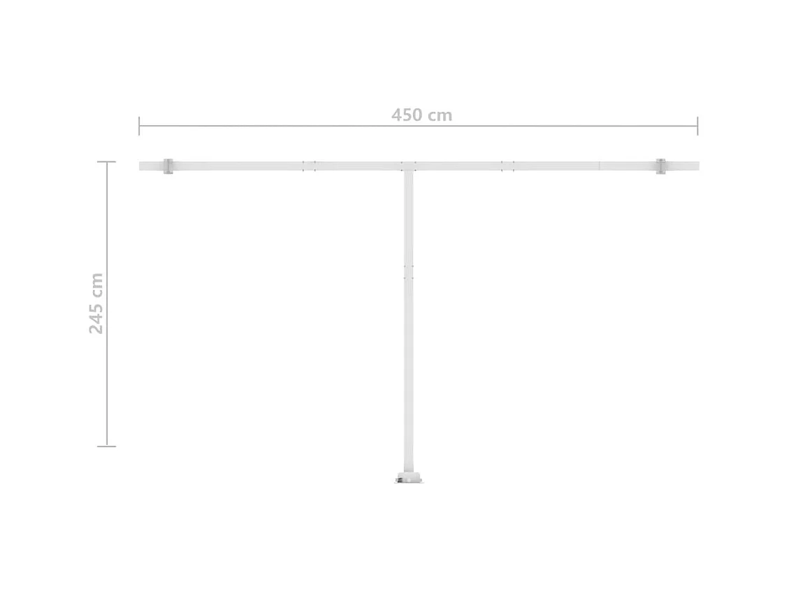 Auvent automatique capteur de vent/LED 500x300cm Jaune et blanc