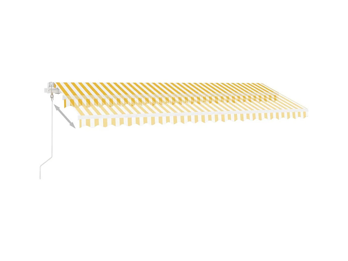 Auvent automatique capteur de vent/LED 500x300cm Jaune et blanc