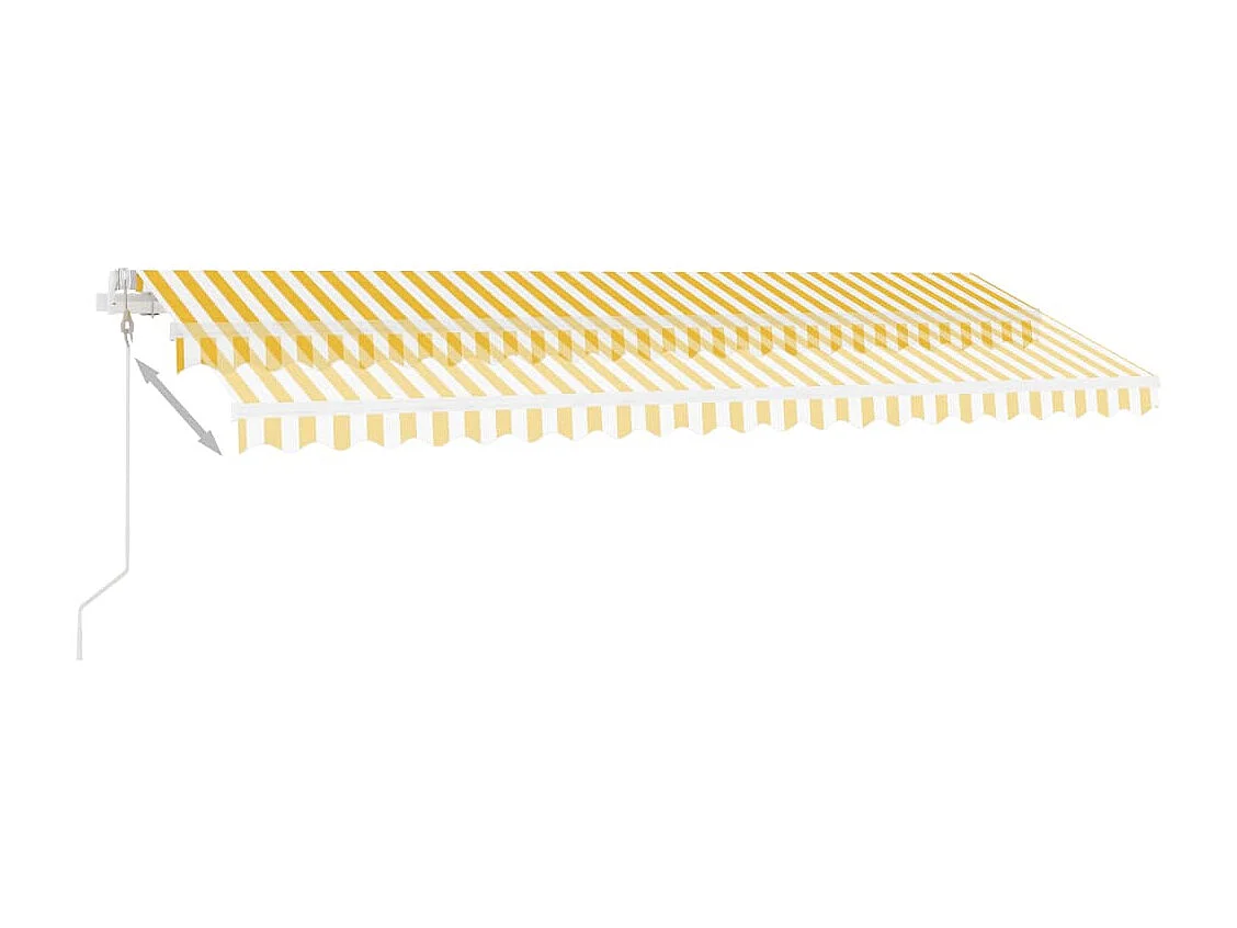 Auvent automatique capteur de vent/LED 500x300cm Jaune et blanc
