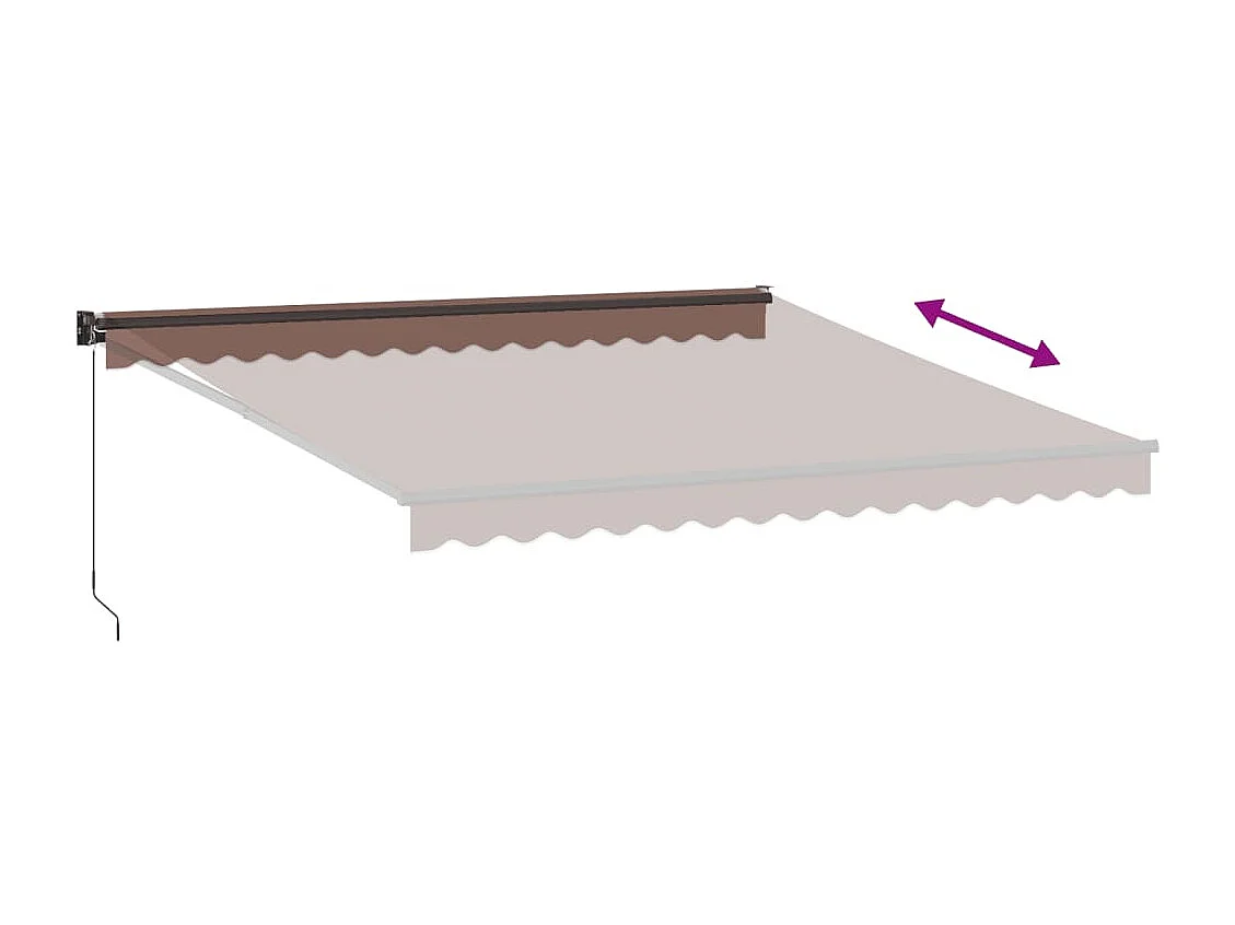 Markise Manuell Braun 400x300 cm