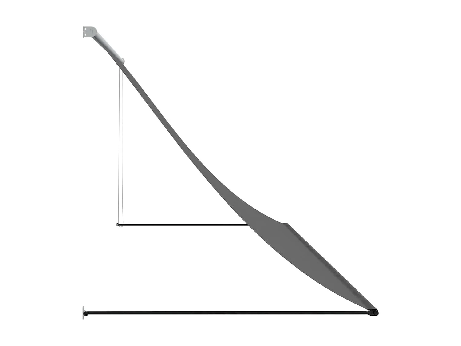 Toldo retrátil 300x150 cm tecido e aço antracite