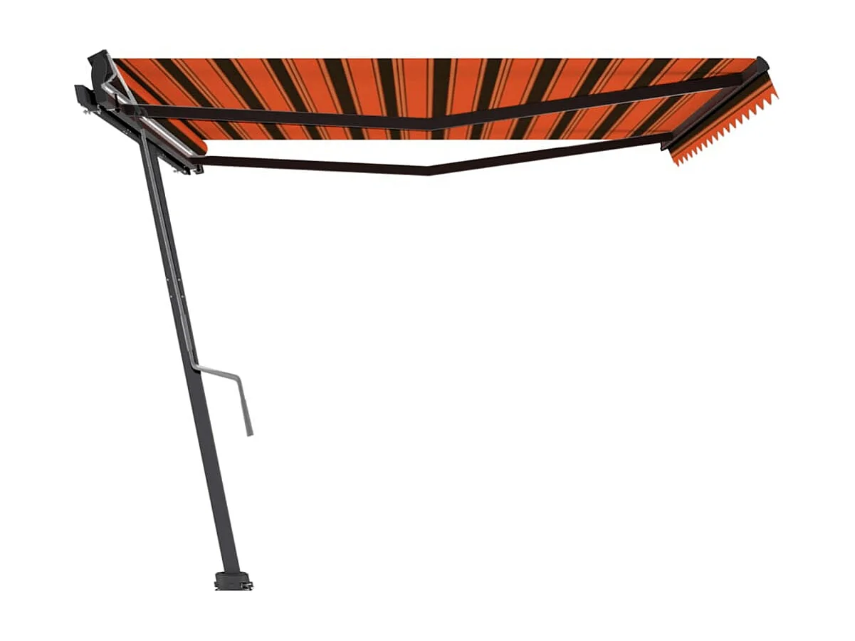Auvent manuel rétractable sur pied 450x300 cm Orange et marron