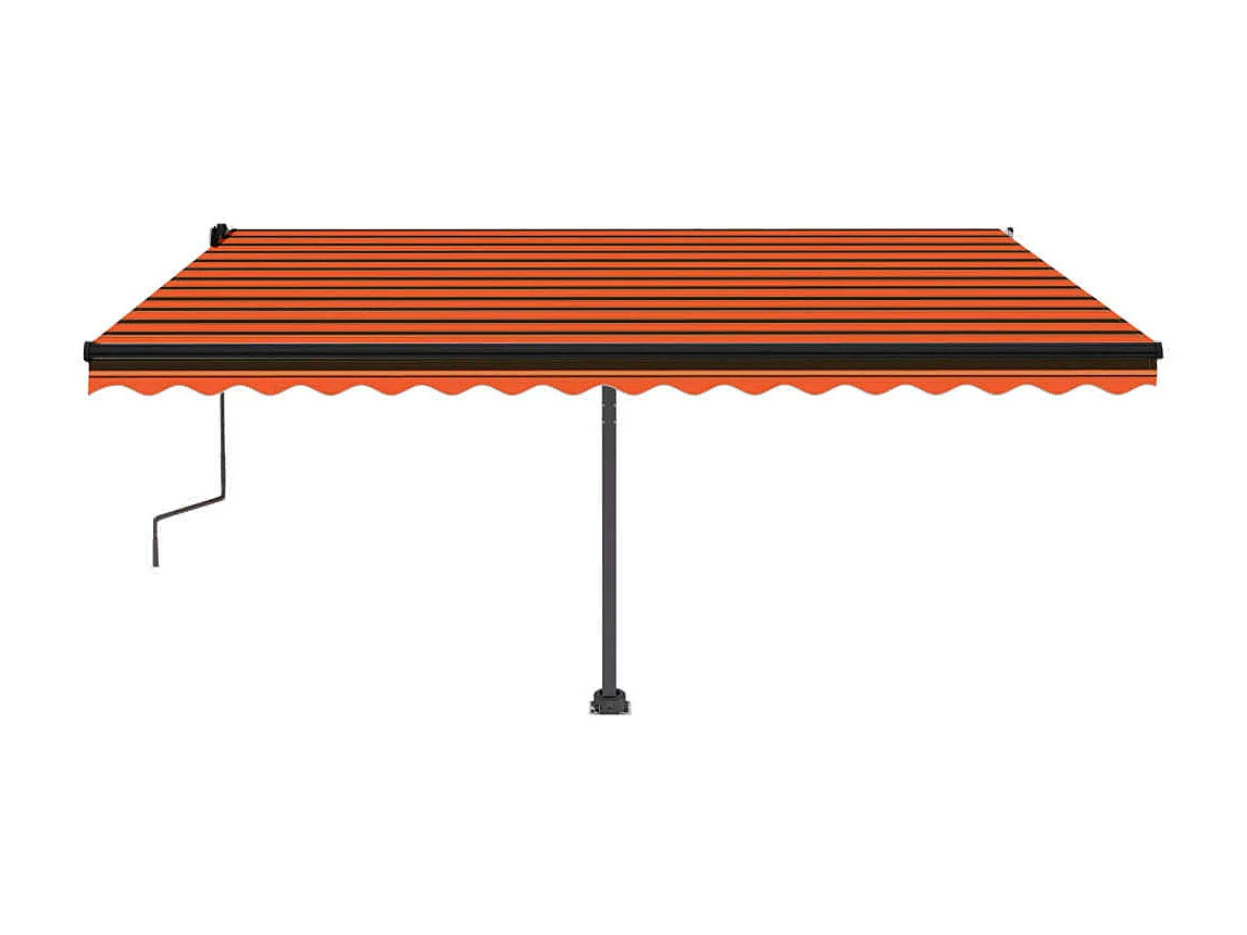 Auvent manuel rétractable sur pied 450x300 cm Orange et marron
