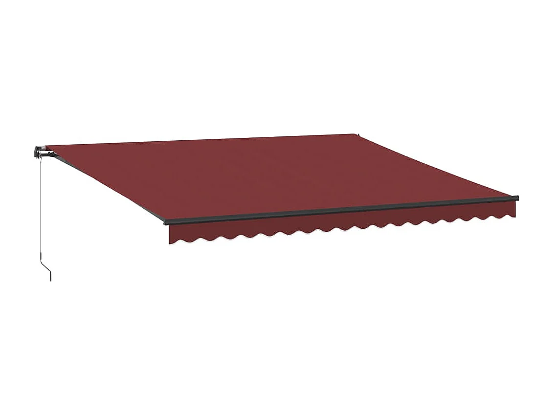 Luifel handmatig uittrekbaar 450x350 cm bordeauxrood