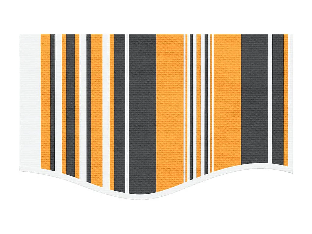 Tissu de remplacement de cantonnière d’auvent rayure jaune gris