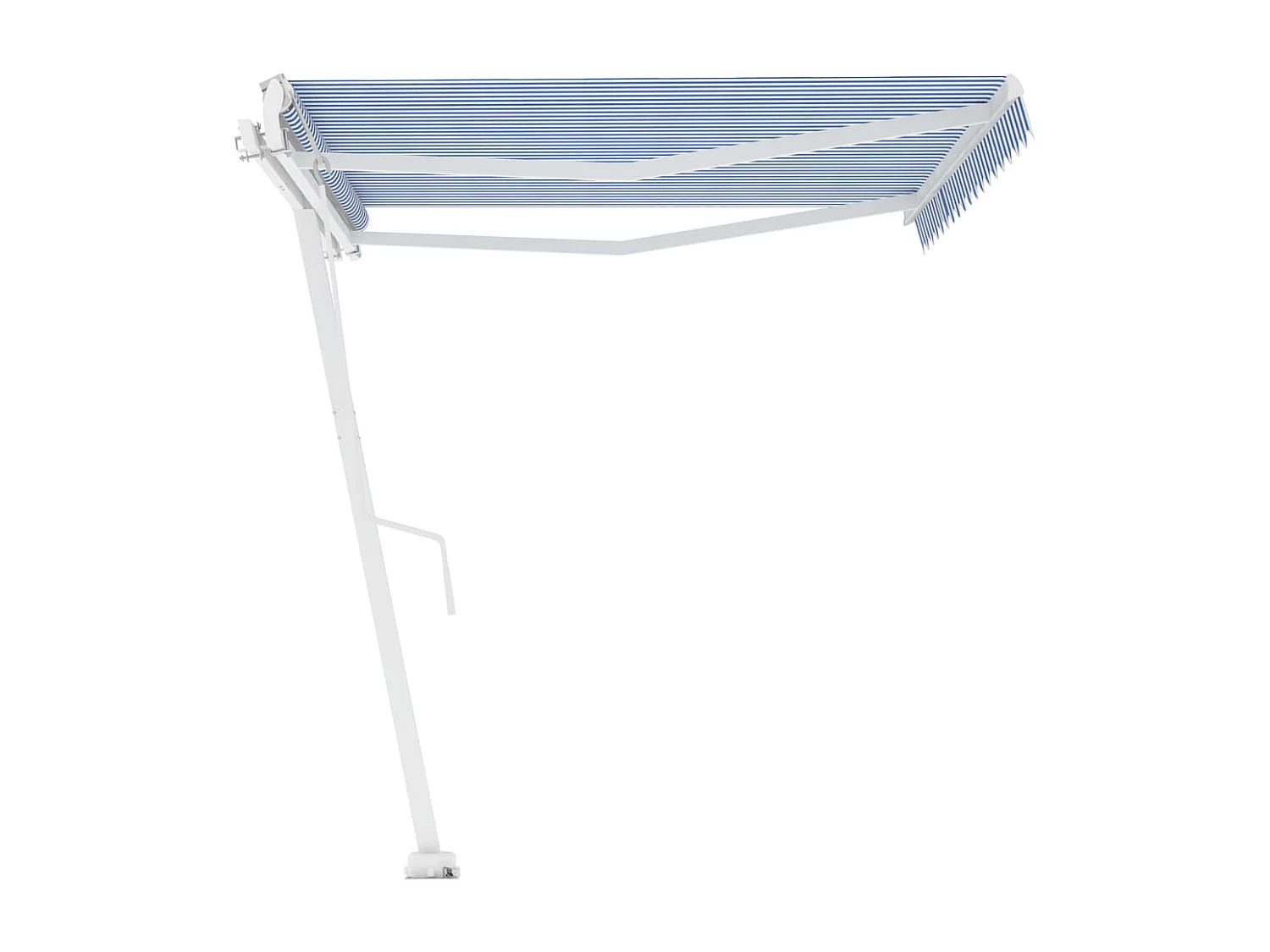 Luifel vrijstaand automatisch 450x350 cm blauw en wit