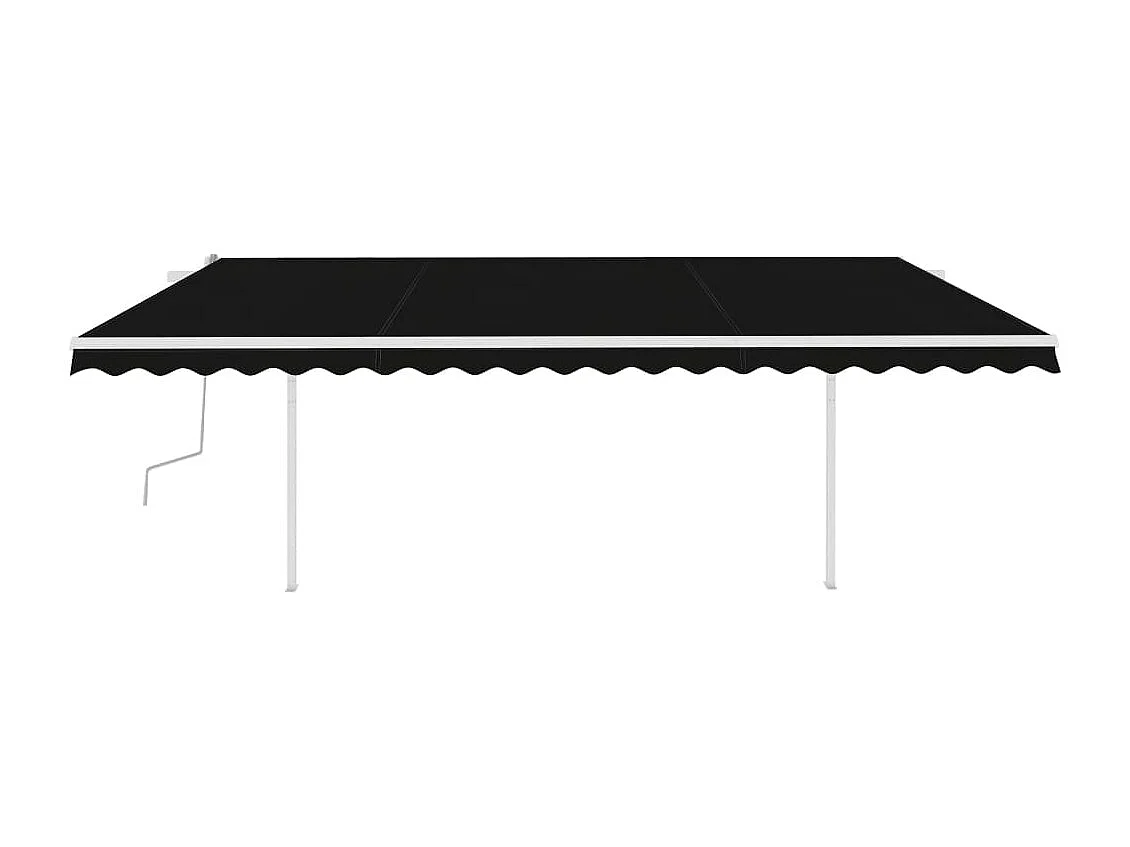 Toldo retrátil manual com luzes LED 5x3 m antracite