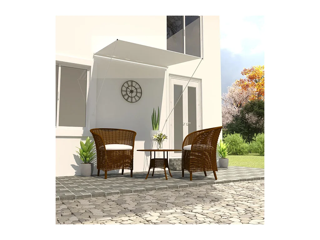 Auvent rétractable 150x150 cm Crème