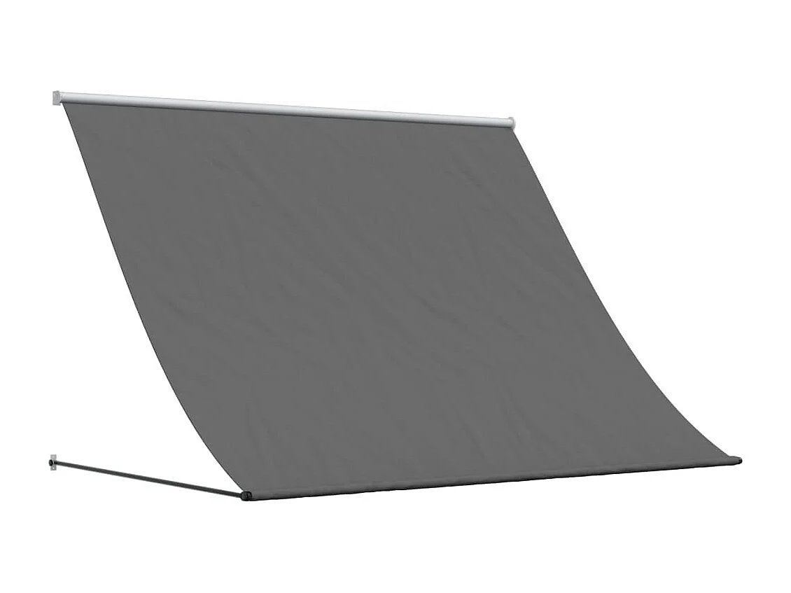 Auvent rétractable anthracite 200x150 m tissu et acier