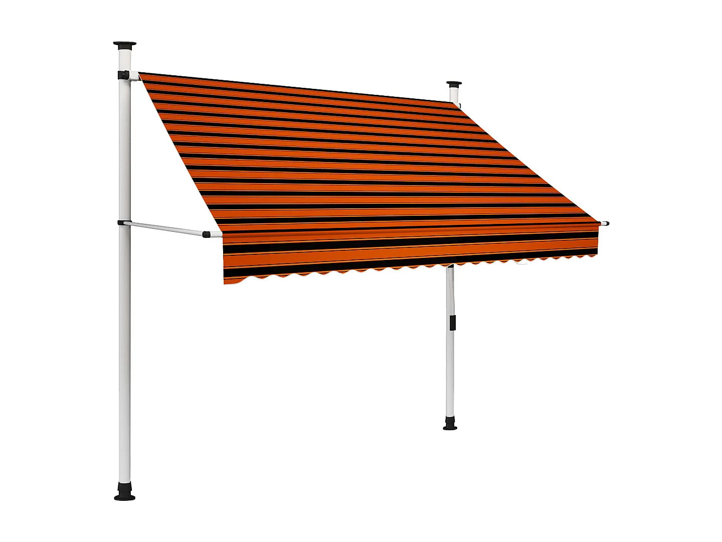 Auvent manuel rétractable 200 cm Orange et marron