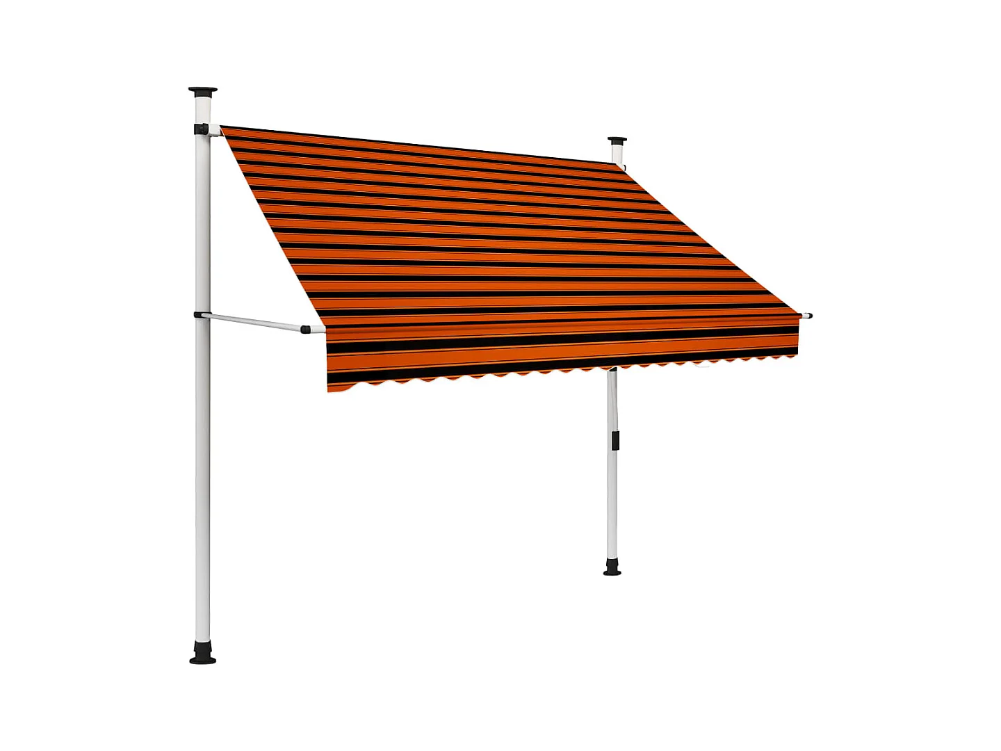 Tenda da Sole Retrattile Manuale 200 cm Arancione e Marrone
