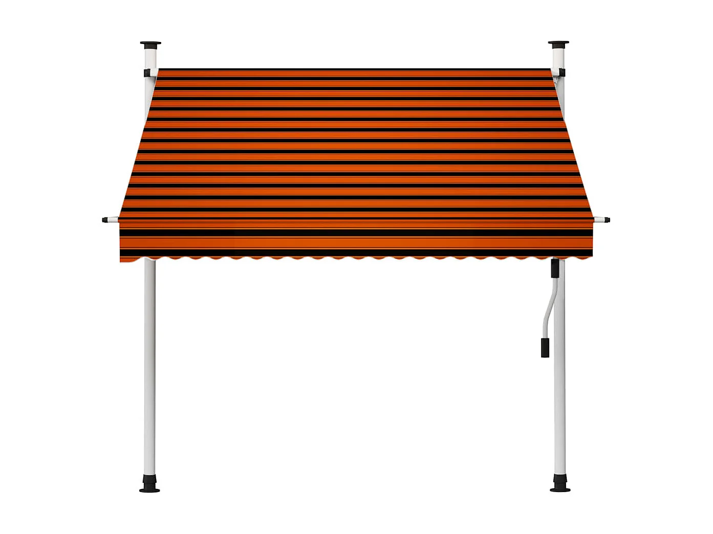 Auvent manuel rétractable 200 cm Orange et marron