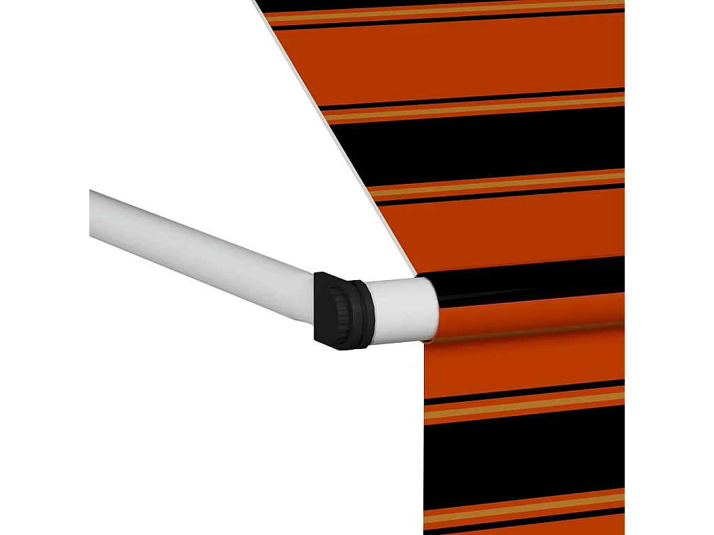 Auvent manuel rétractable 200 cm Orange et marron