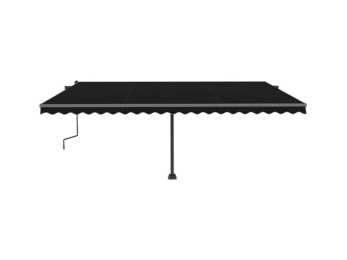 Tenda Sole Retrattile Manuale Autoportante 500x300 cm Antracite