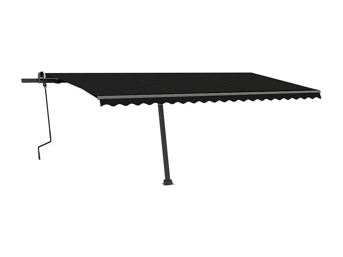 Tenda Sole Retrattile Manuale Autoportante 500x300 cm Antracite