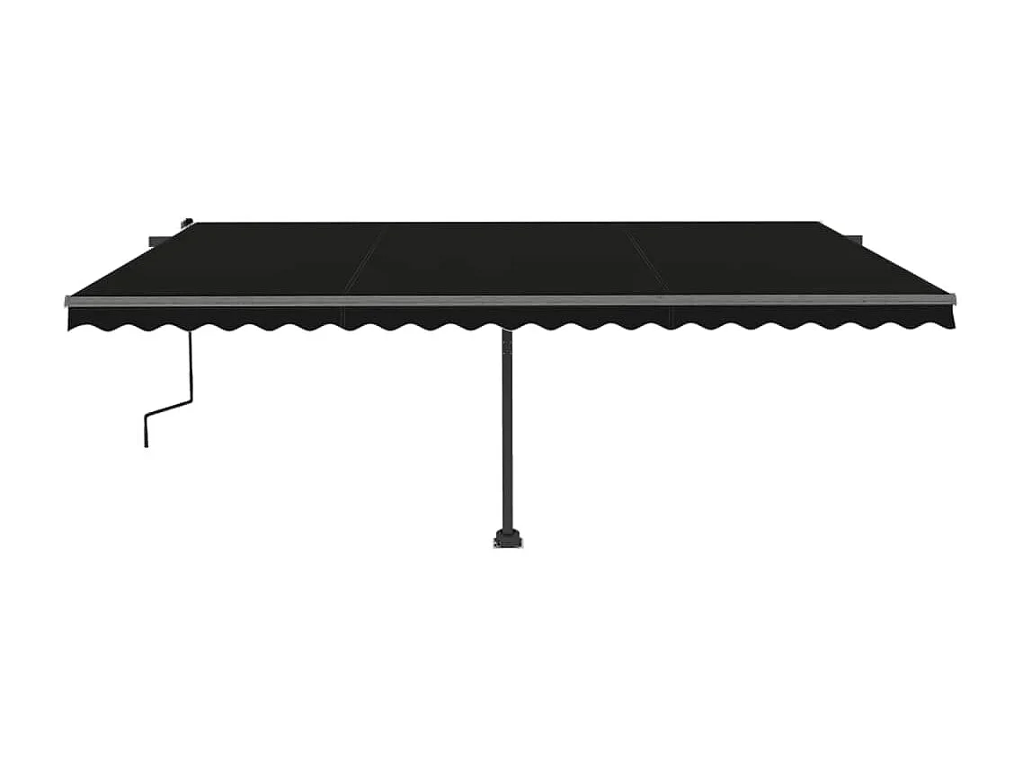 Tenda Sole Retrattile Manuale Autoportante 500x300 cm Antracite