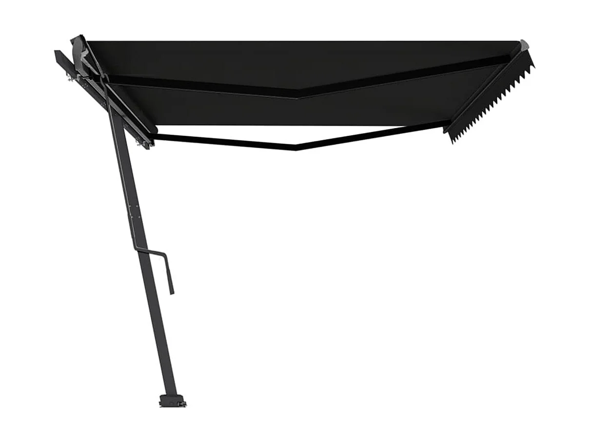 Tenda Sole Retrattile Manuale Autoportante 500x300 cm Antracite