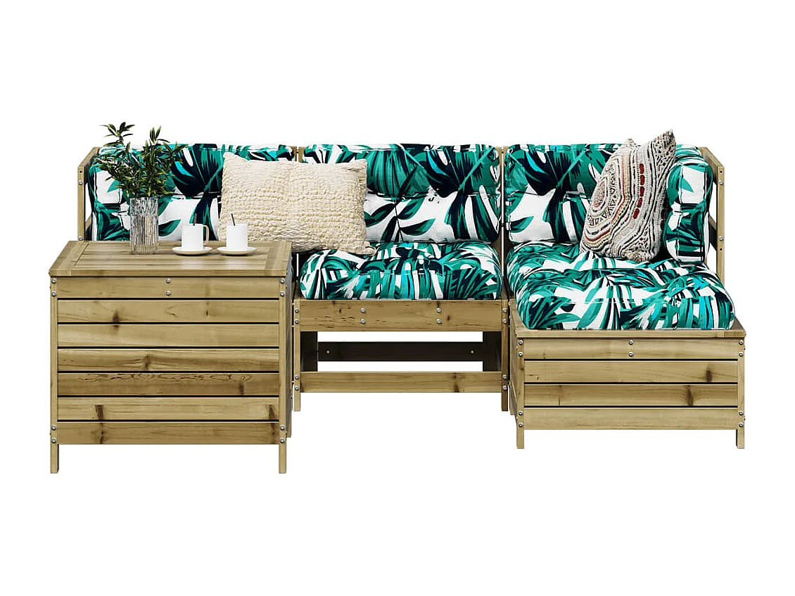 5-tlg. Garten-Sofagarnitur Kiefernholz Imprägniert