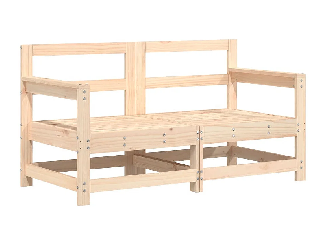 Set Salotto da Giardino 7 pz in Legno Massello di Pino