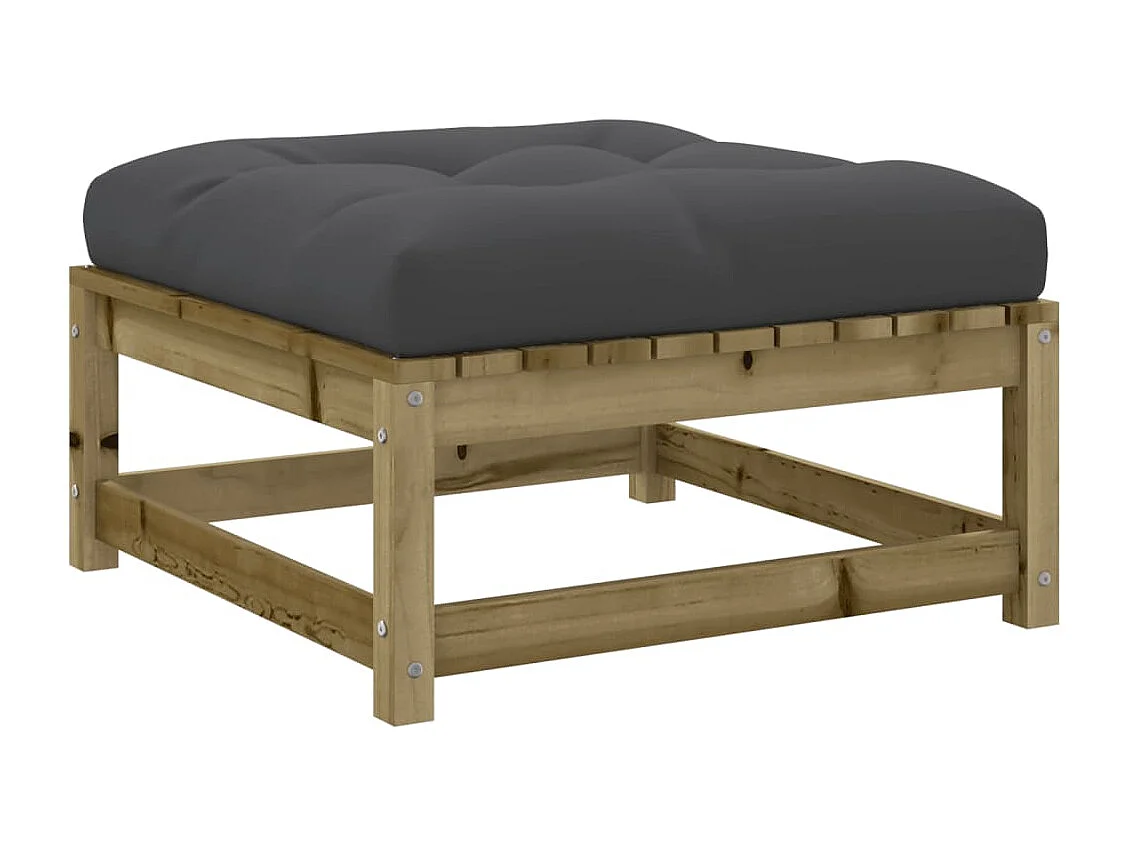 Salon de jardin 5 pcs avec coussins bois de pin imprégné