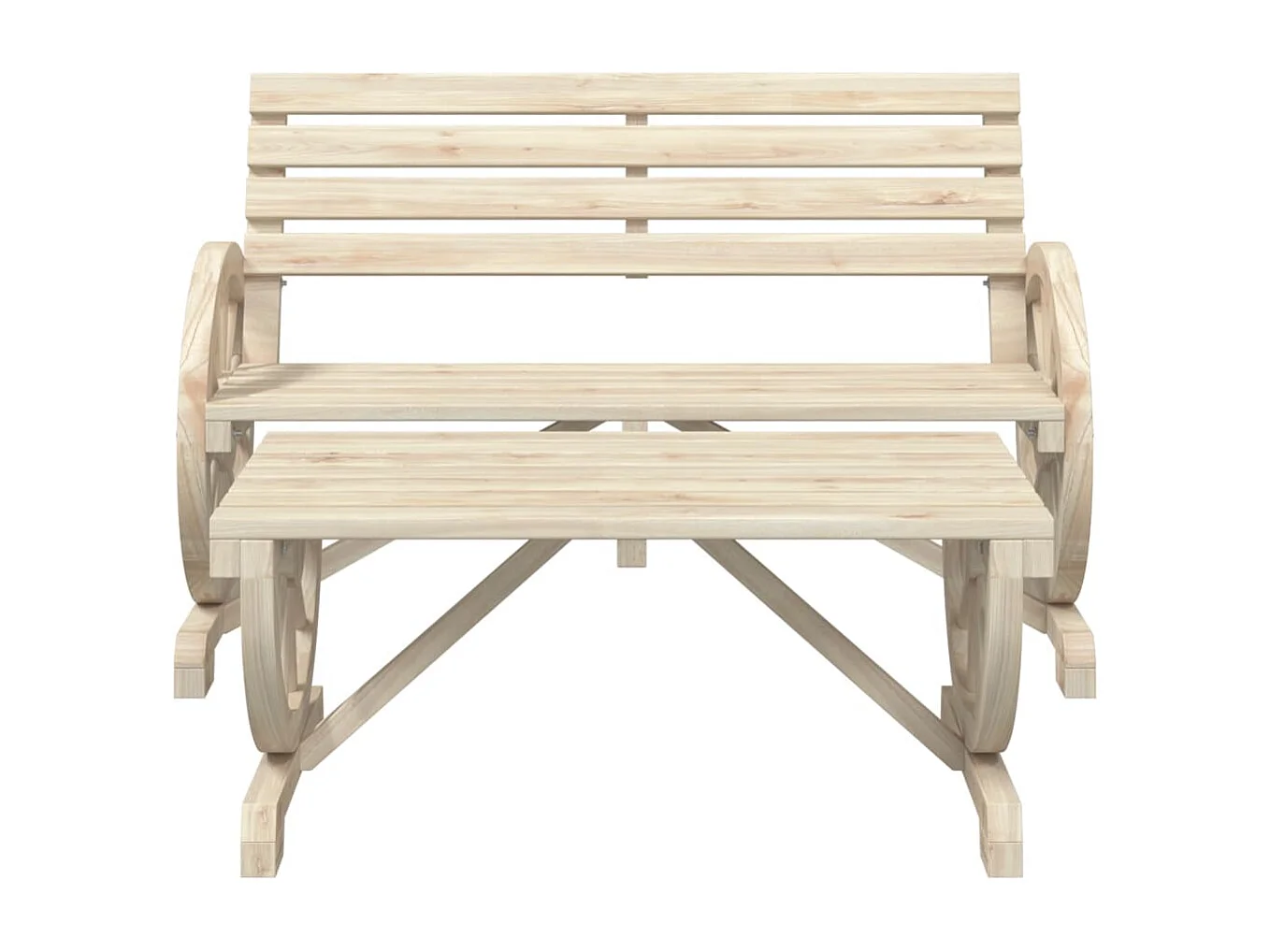 Set Salotto da Giardino 4 pz in Legno Massello di Abete