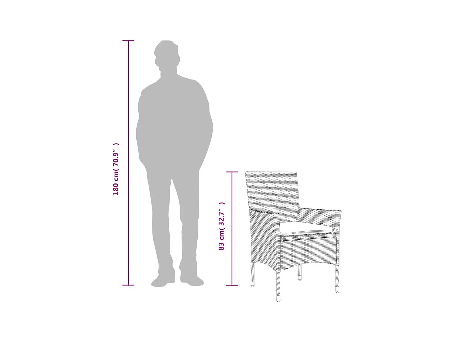 Ensemble à manger de jardin et coussins 5 pcs noir rotin verre