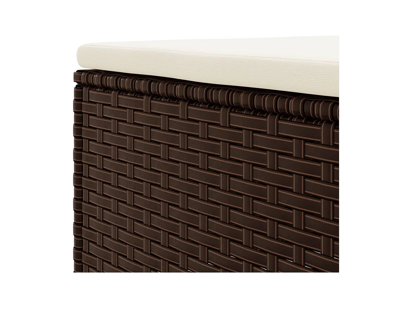 Salon de jardin 4 pcs avec coussins Marron Résine tressée