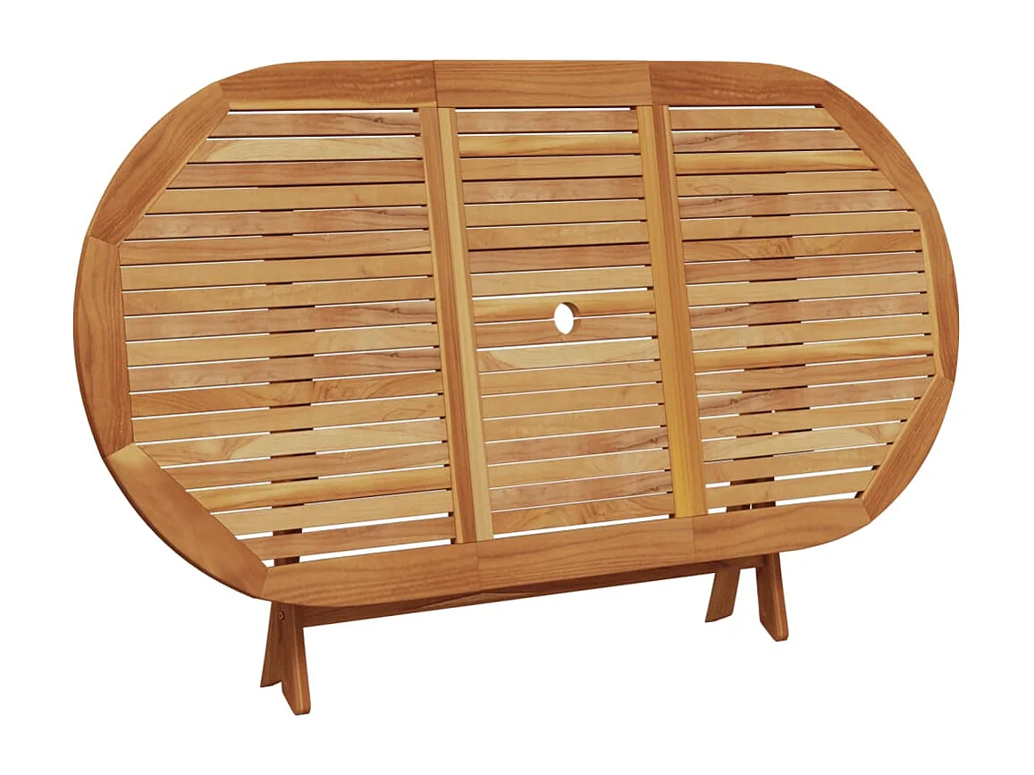 Ensemble à manger de jardin 7 pcs beige rotin et bois massif