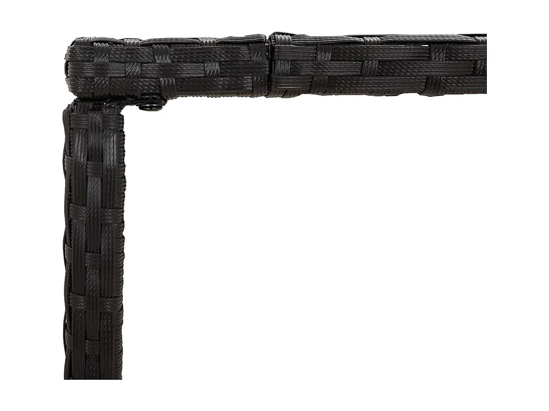 7-tlg. Gartenbar-Set mit Kissen Schwarz Poly Rattan