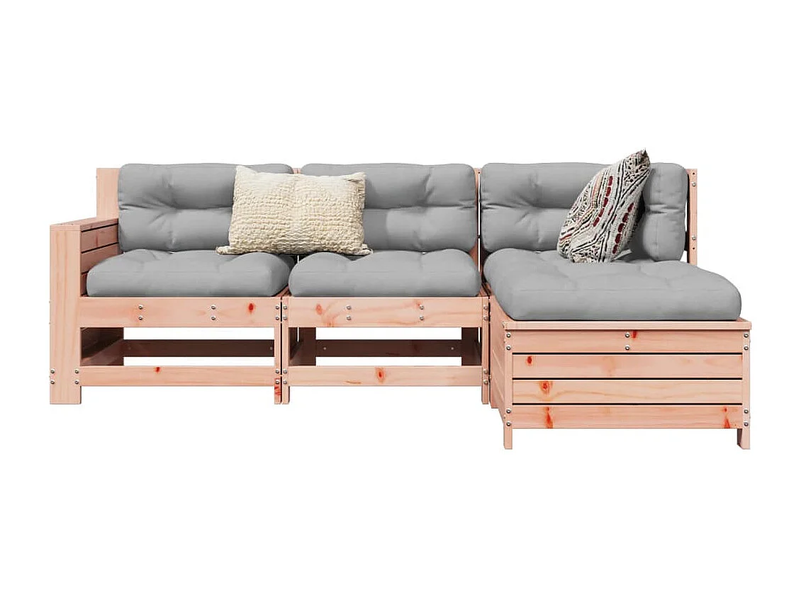 Salon de jardin 4 pcs bois massif sapin de douglas