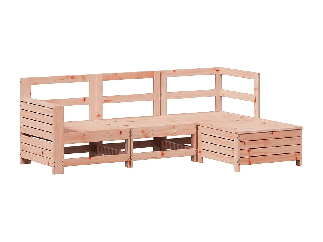 Salon de jardin 4 pcs bois massif sapin de douglas