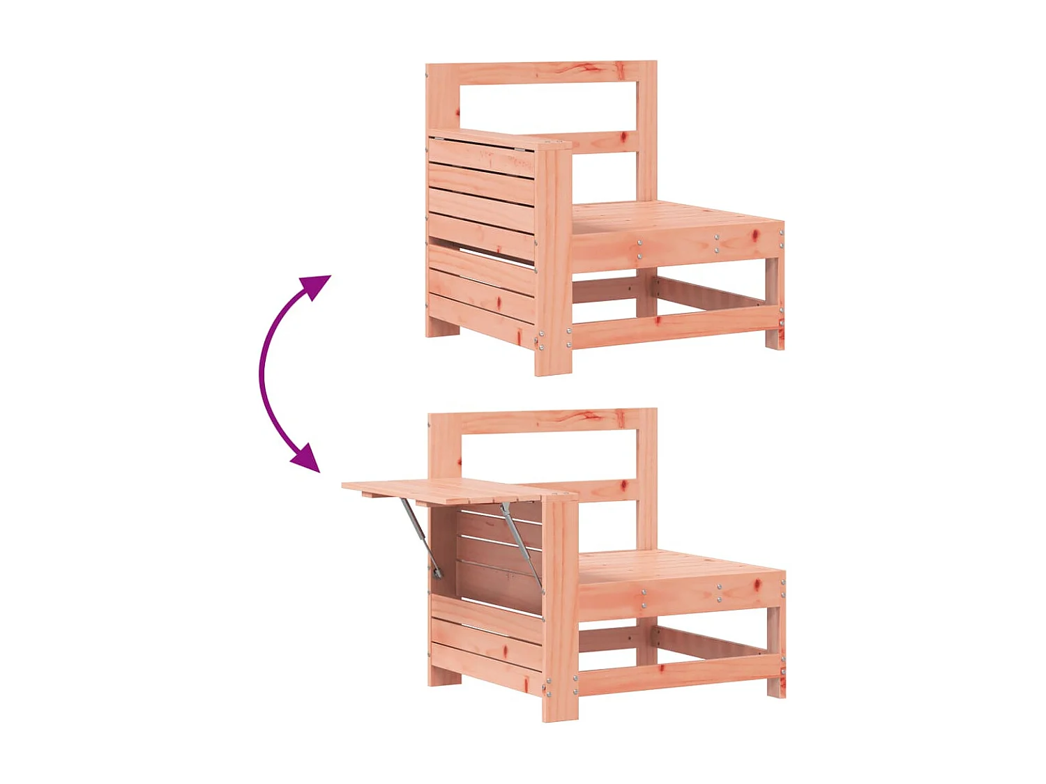 Salon de jardin 4 pcs bois massif sapin de douglas