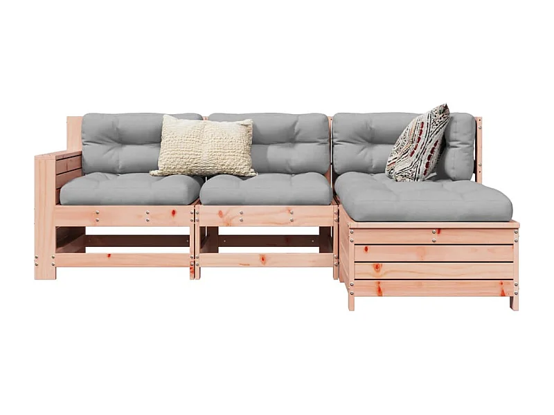 Salon de jardin 4 pcs bois massif sapin de douglas