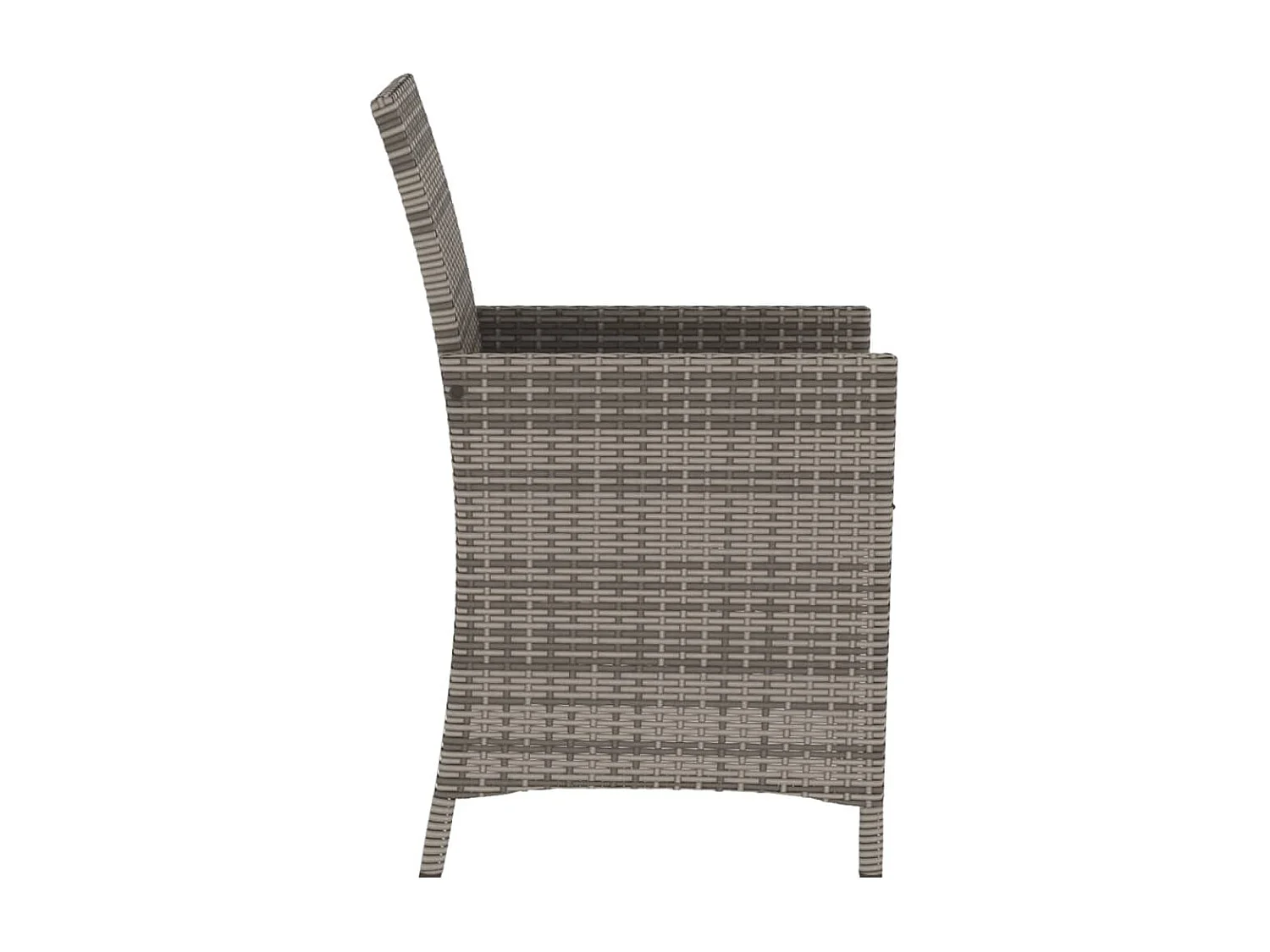 3-tlg. Bistro-Set mit Kissen Grau Poly Rattan