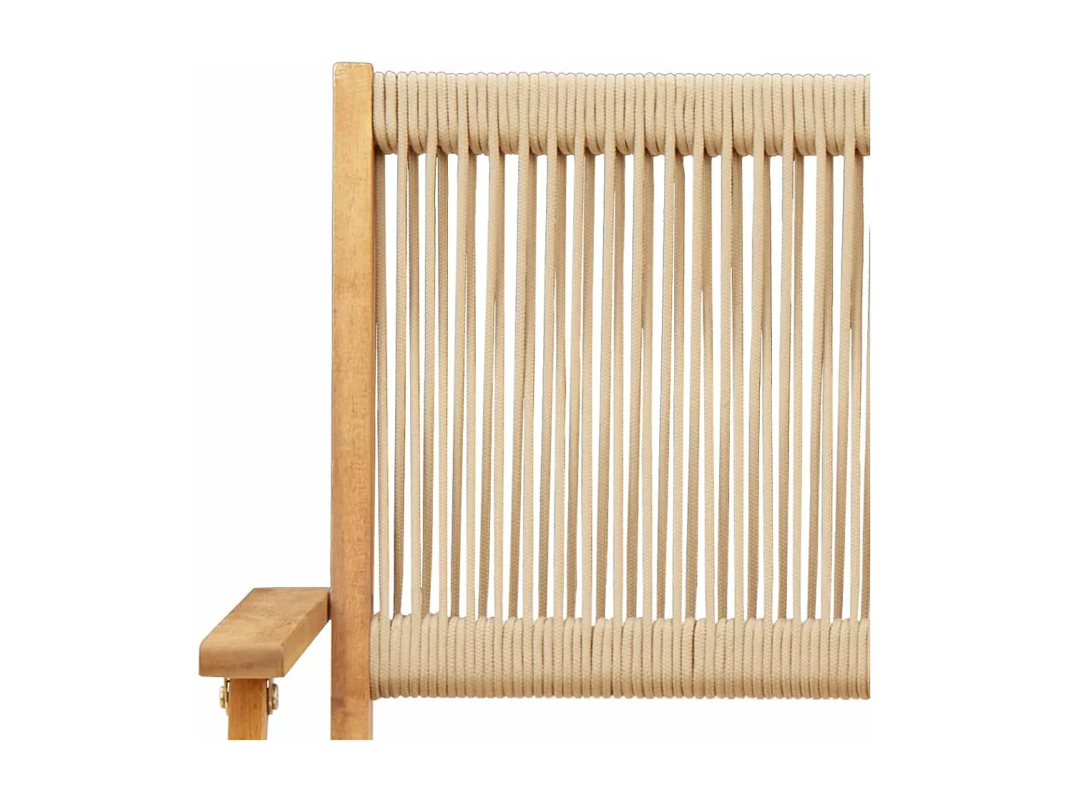 Ensemble de bistro 3 pcs beige polypropylène et bois massif