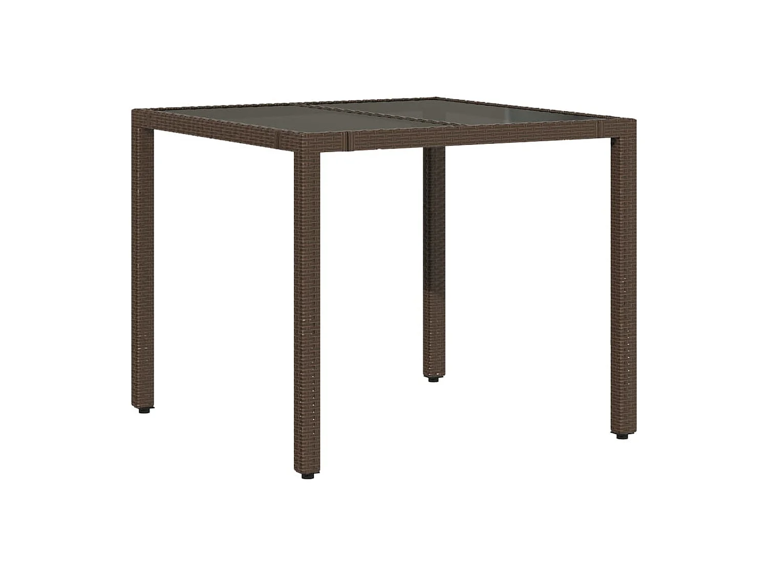 5-delige Tuinset met kussens poly rattan bruin