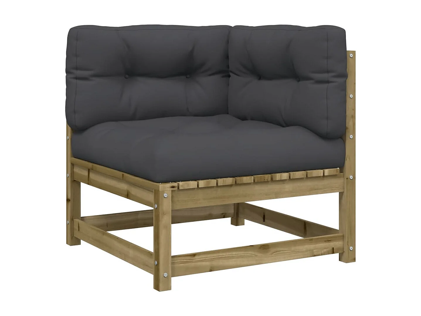 Salon de jardin 7 pcs avec coussins bois de pin imprégné