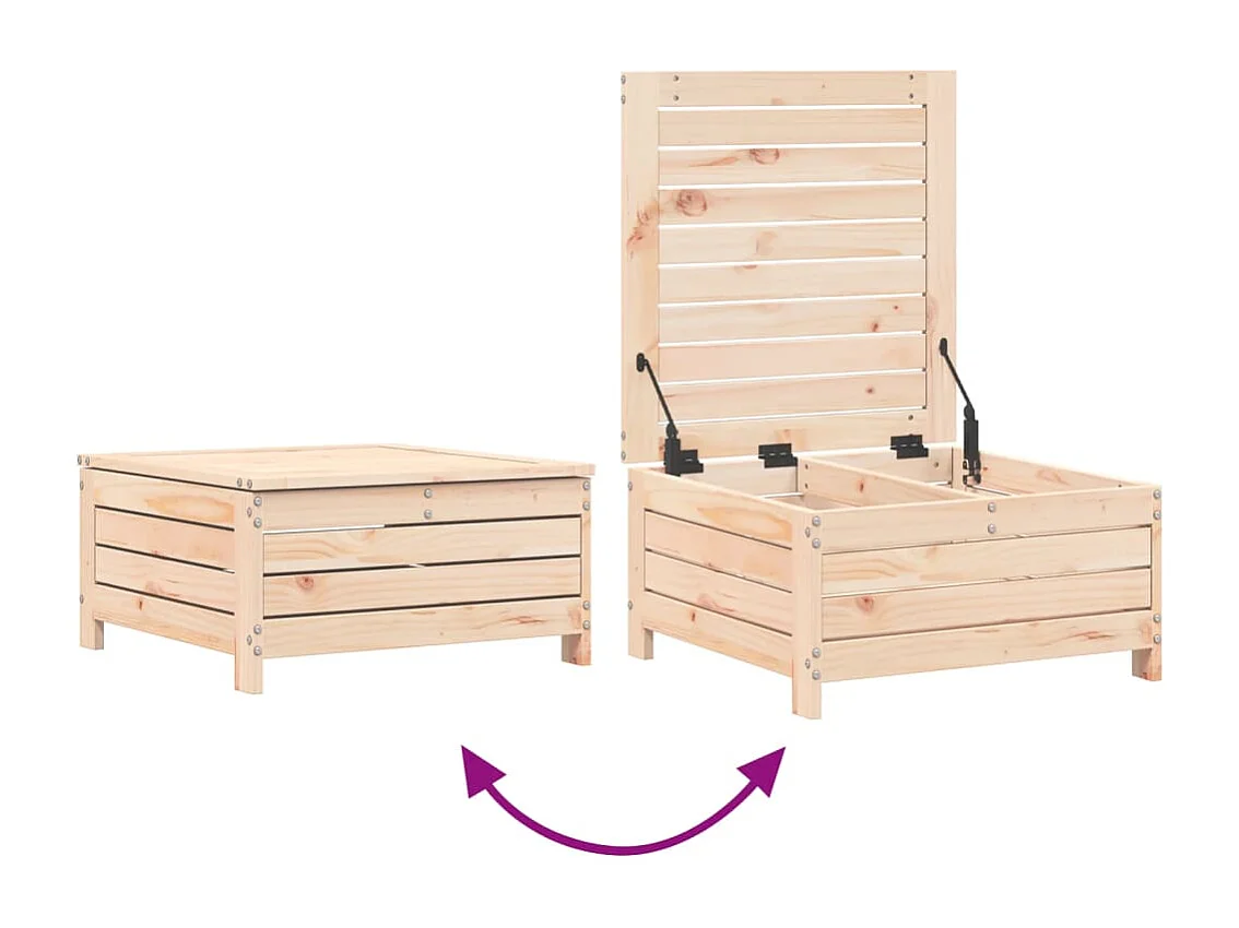 Set Divani da Giardino 6 pz in Legno Massello di Pino