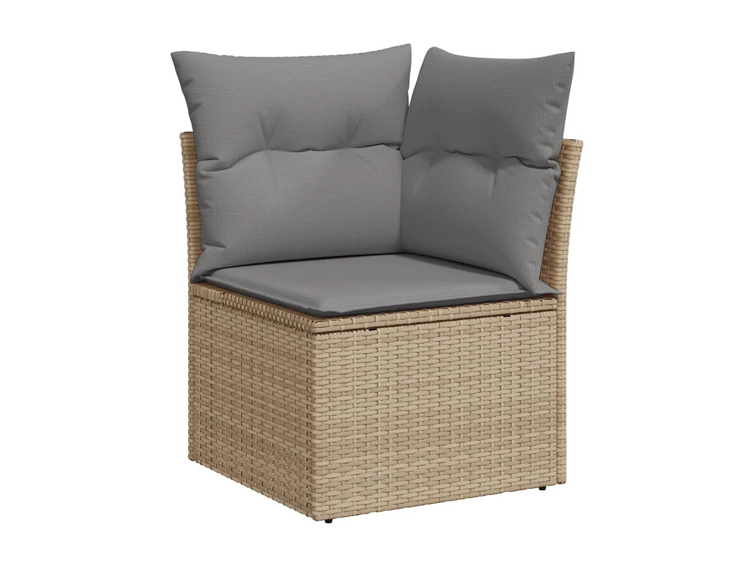 Salon de jardin avec coussins 7pcs mélange beige résine tressée