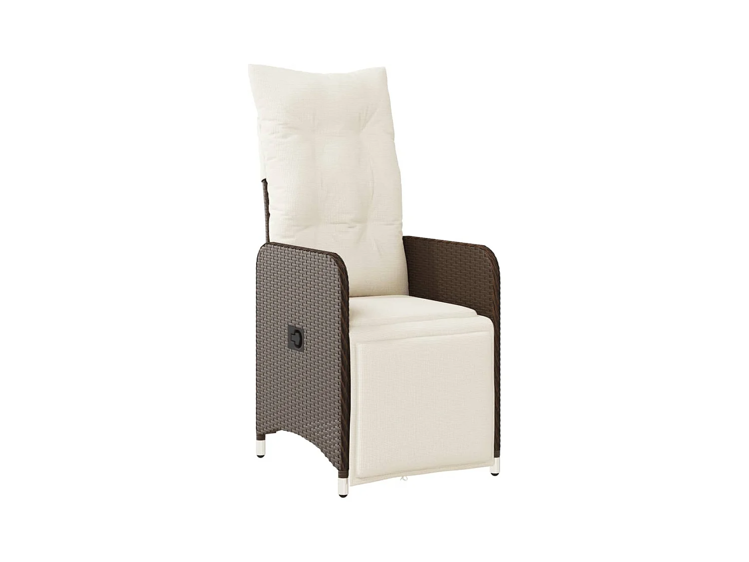 7-delige Bistroset met kussens poly rattan bruin